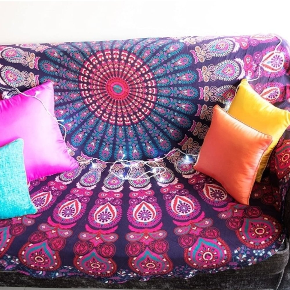 Mandala Boho Beach Blanket/Throw 72"